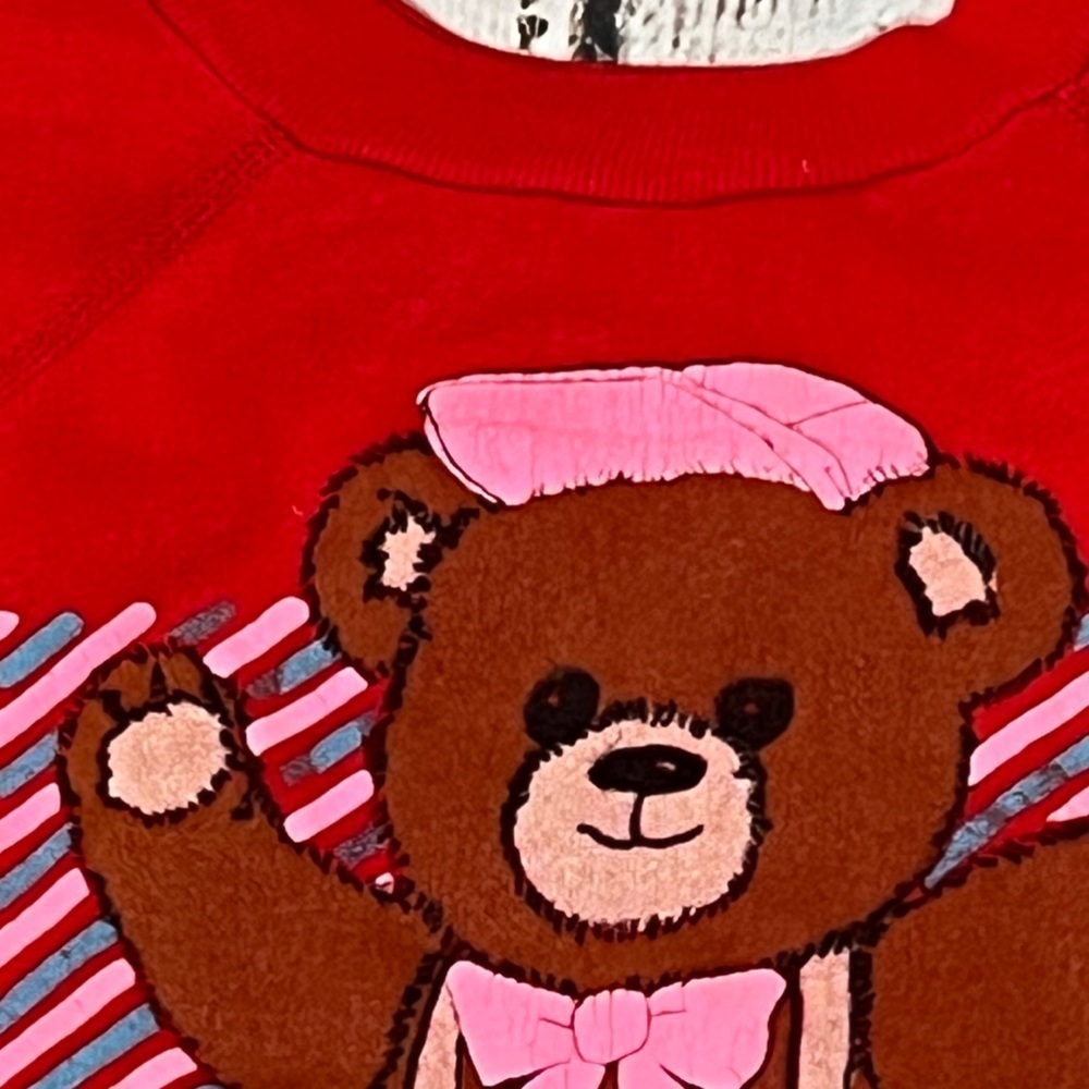 Vintage 80s Take Me Home Teddy Bear Red 1980s Cre… - image 3